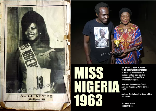 Proudly Idoma...as Alice Alache Adepe wins Miss Nigeria in 1963